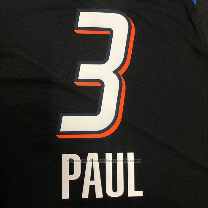 Maillot Oklahoma City Thunder Chris Paul #3 Ville 2020-21 Noir